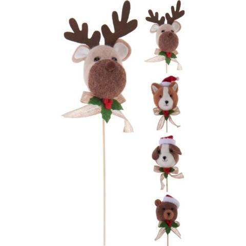 PICK TESTA ANIMALE CM.36 4 ASSORTITI
